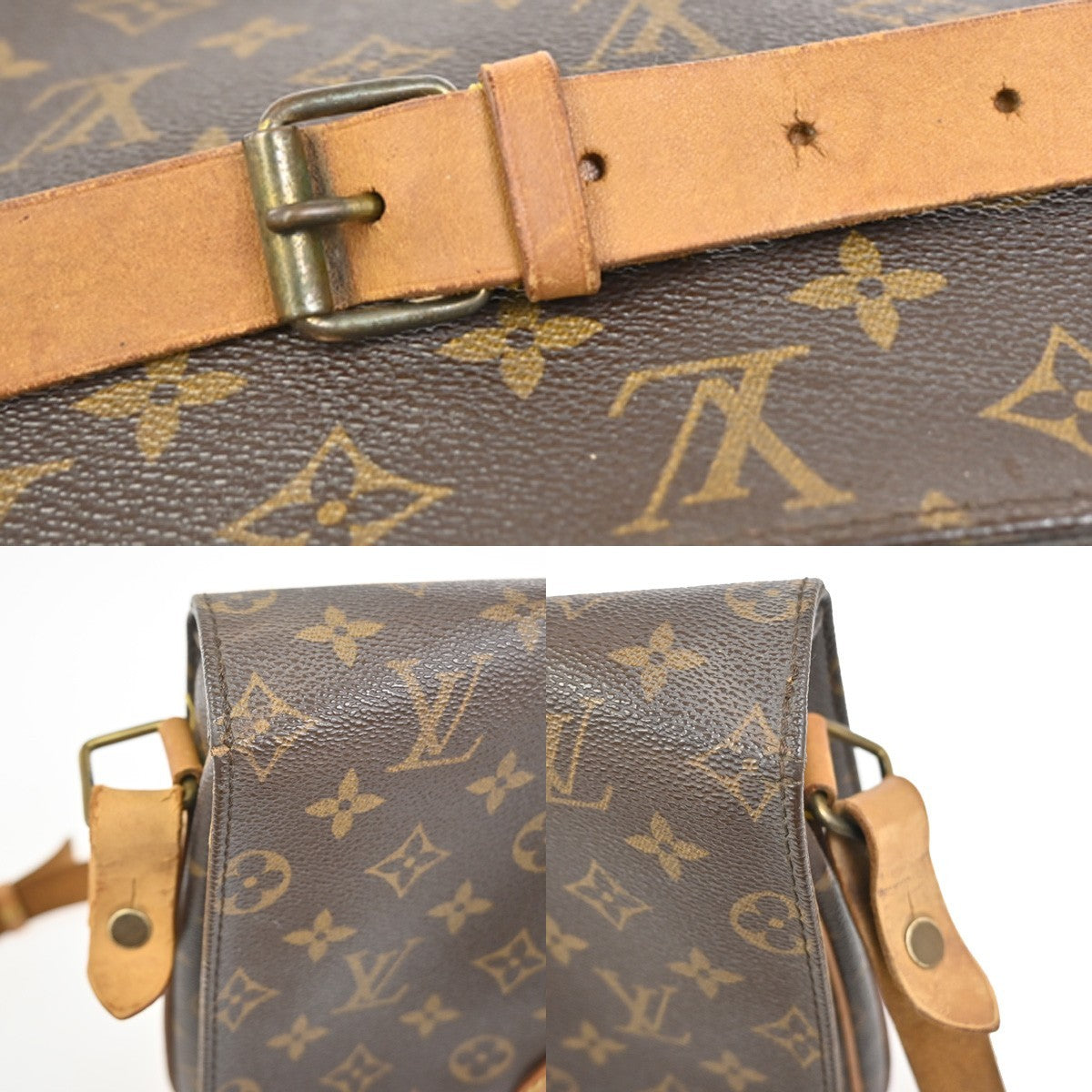LOUIS VUITTON Cartouchiere GM Shoulder Bag Monogram Leather Brown M51252 39YJ091