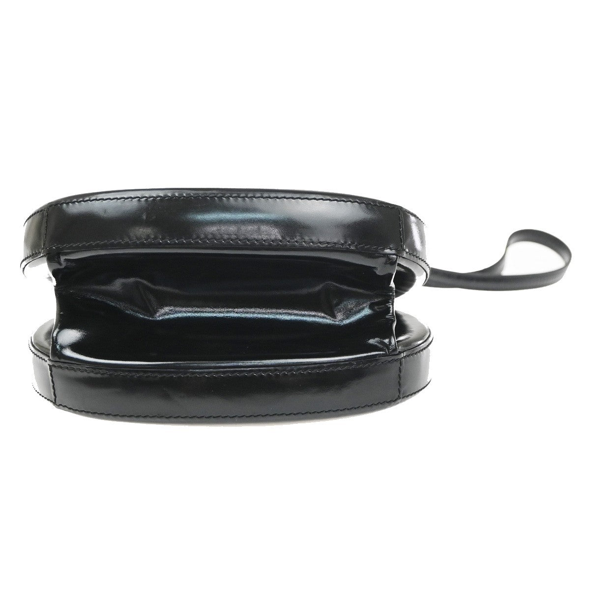 LOEWE Logo Anagram 2way Shoulder Hand Bag Patent Leather Black GHW Spain 76MA560