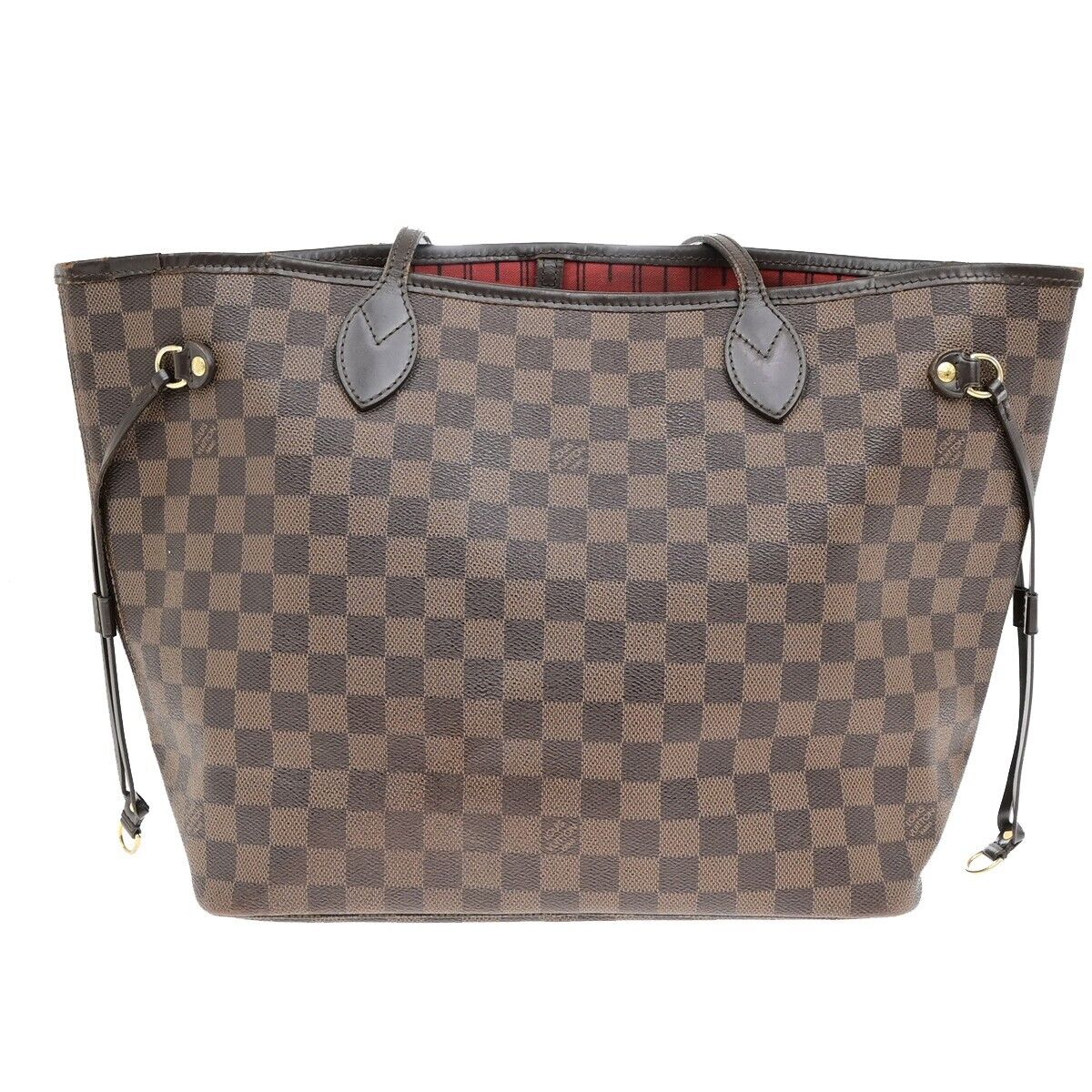 LOUIS VUITTON Neverfull MM Shoulder Tote Bag Damier Leather Brown N51105 13ED784