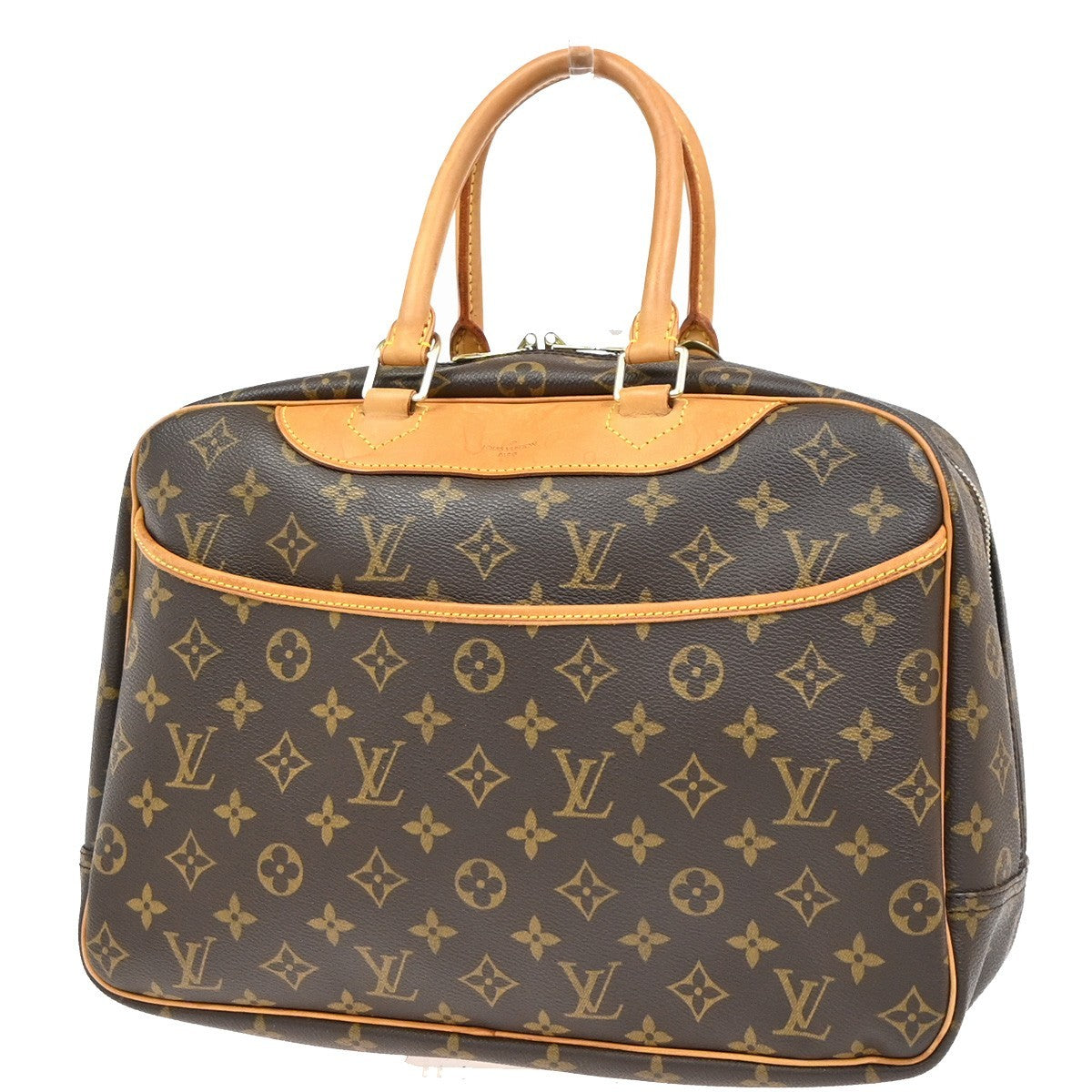 LOUIS VUITTON LV Logo Deauville Hand Bag Monogram Leather Brown M47270 16CA812