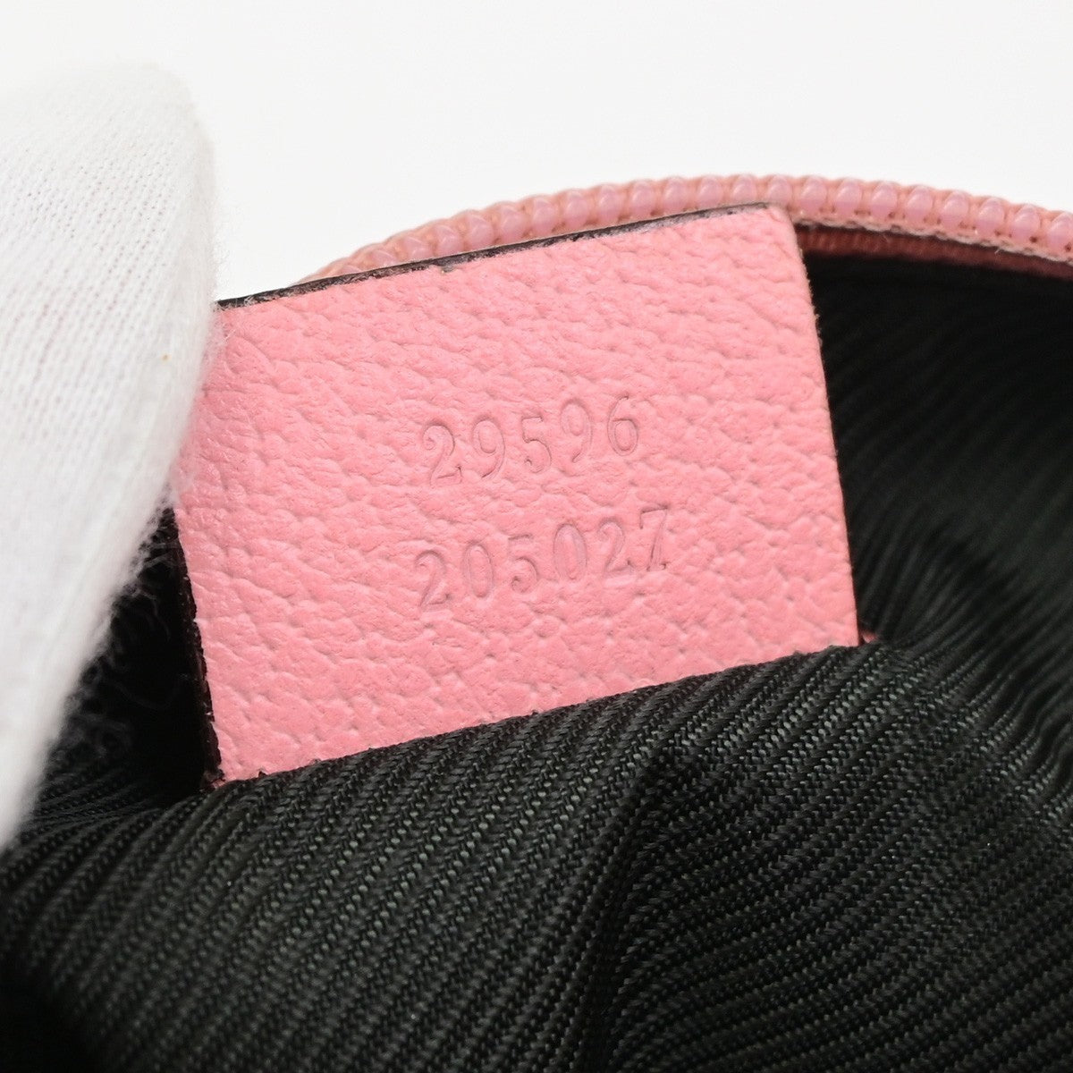 GUCCI Logo GG Pattern Cosmetic Pouch Canvas Leather Brown Pink GHW Italy 67YJ275