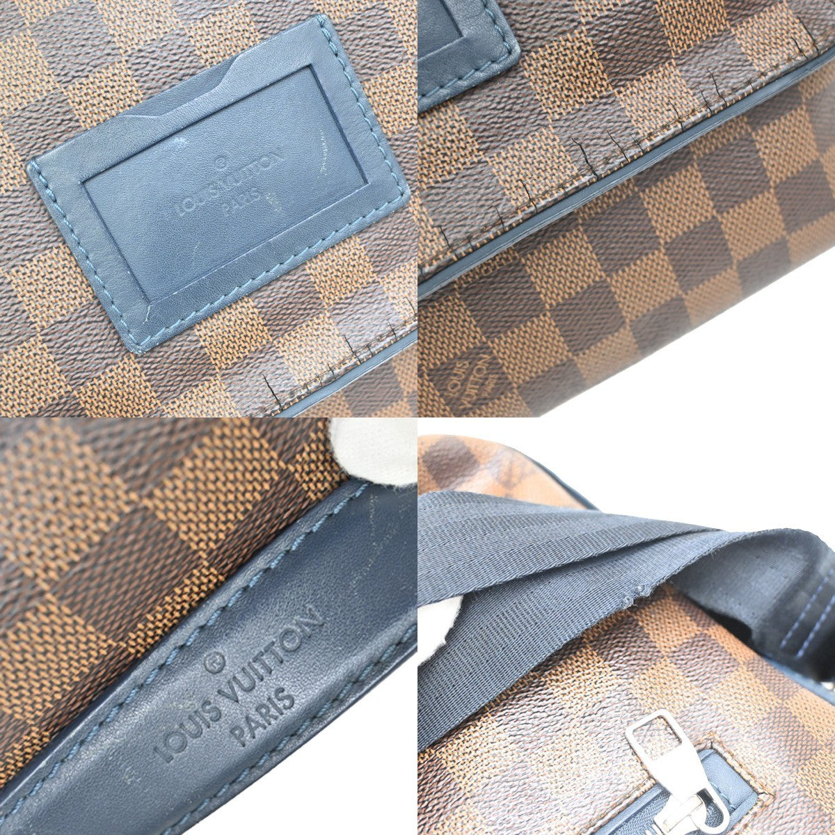 LOUIS VUITTON Sprinter MM Shoulder Bag Damier Ebene Leather Brown N41254 76FC138