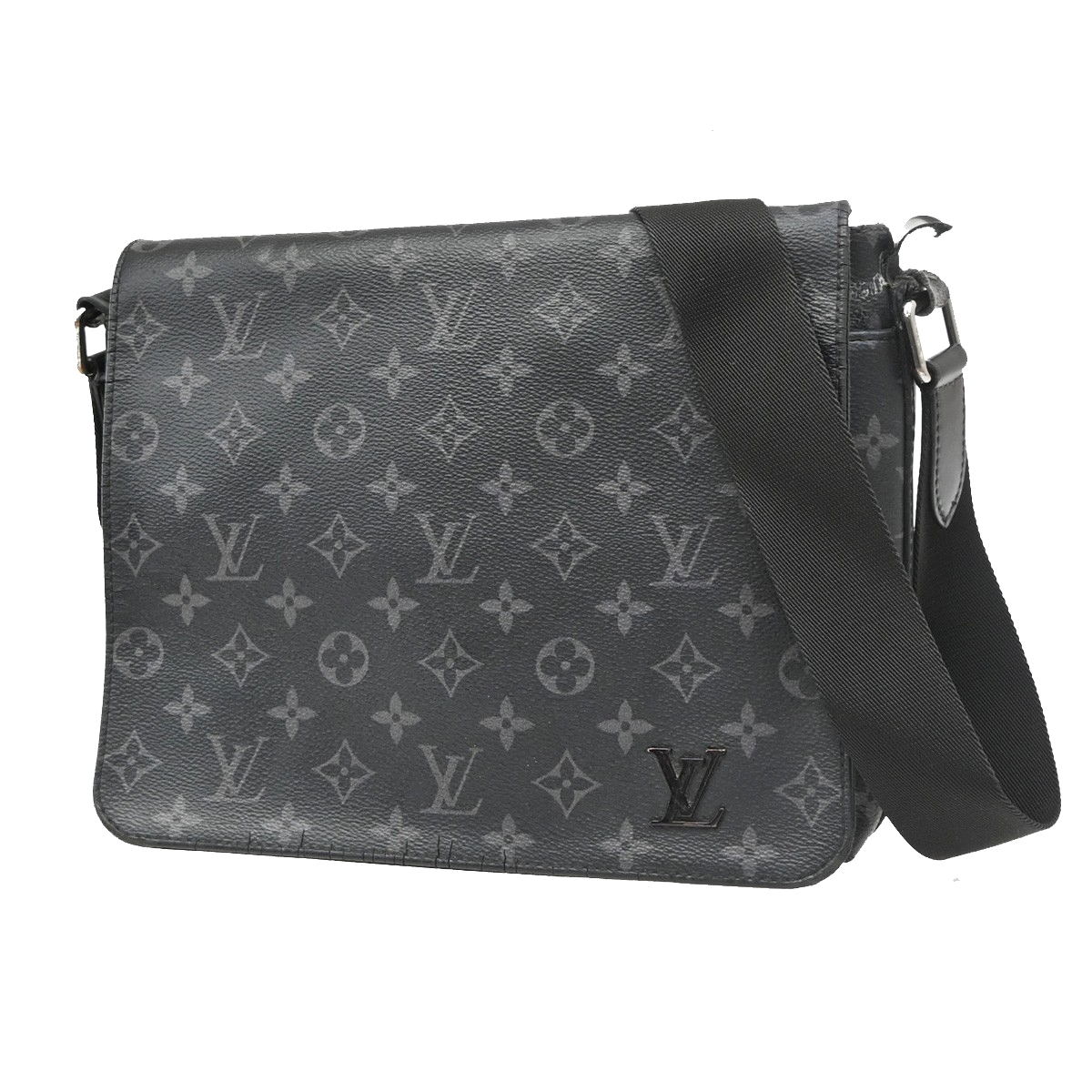 LOUIS VUITTON District PM Shoulder Bag Monogram Eclipse Black M45272 32YH836