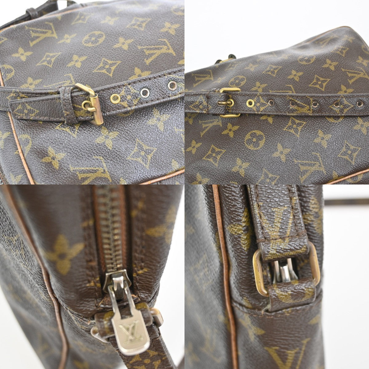 LOUIS VUITTON Petit Marceau Shoulder Bag Monogram Leather Brown M40264 61KC686