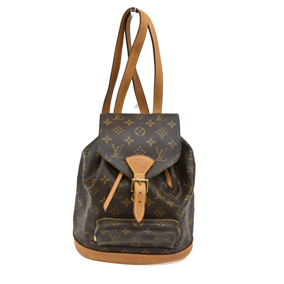 LOUIS VUITTON Montsouris MM Backpack Bag Monogram Leather Brown M51136 90KB089