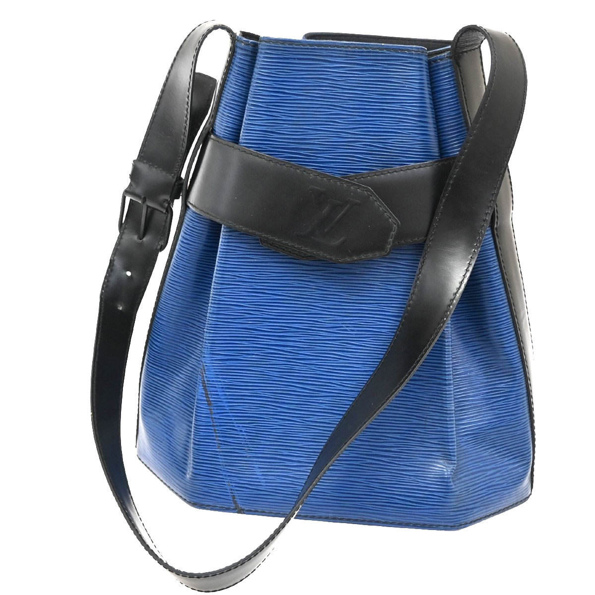 LOUIS VUITTON LV Sac De Paul PM Bicolor Shoulder Bag Epi Leather Blue BK 31KB589