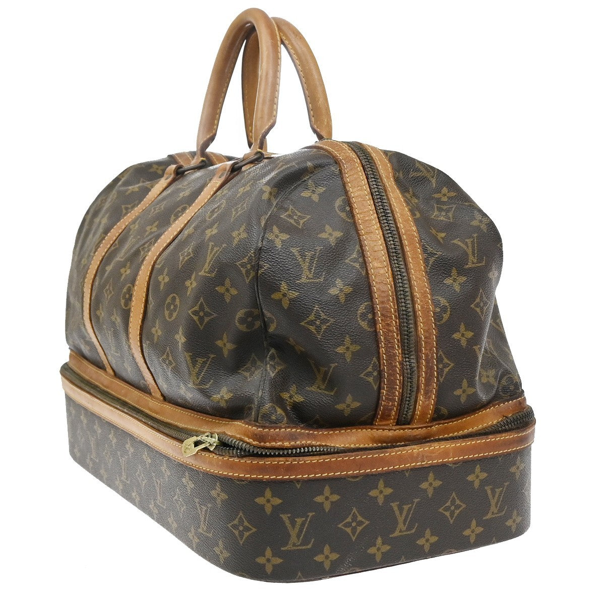 LOUIS VUITTON Sac Sport Hand Bag Monogram Leather Brown France M41444 66CB016