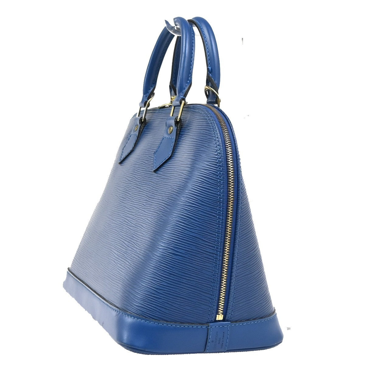 LOUIS VUITTON LV Alma Hand Bag Epi Leather Blue Gold France M52145 31PA118
