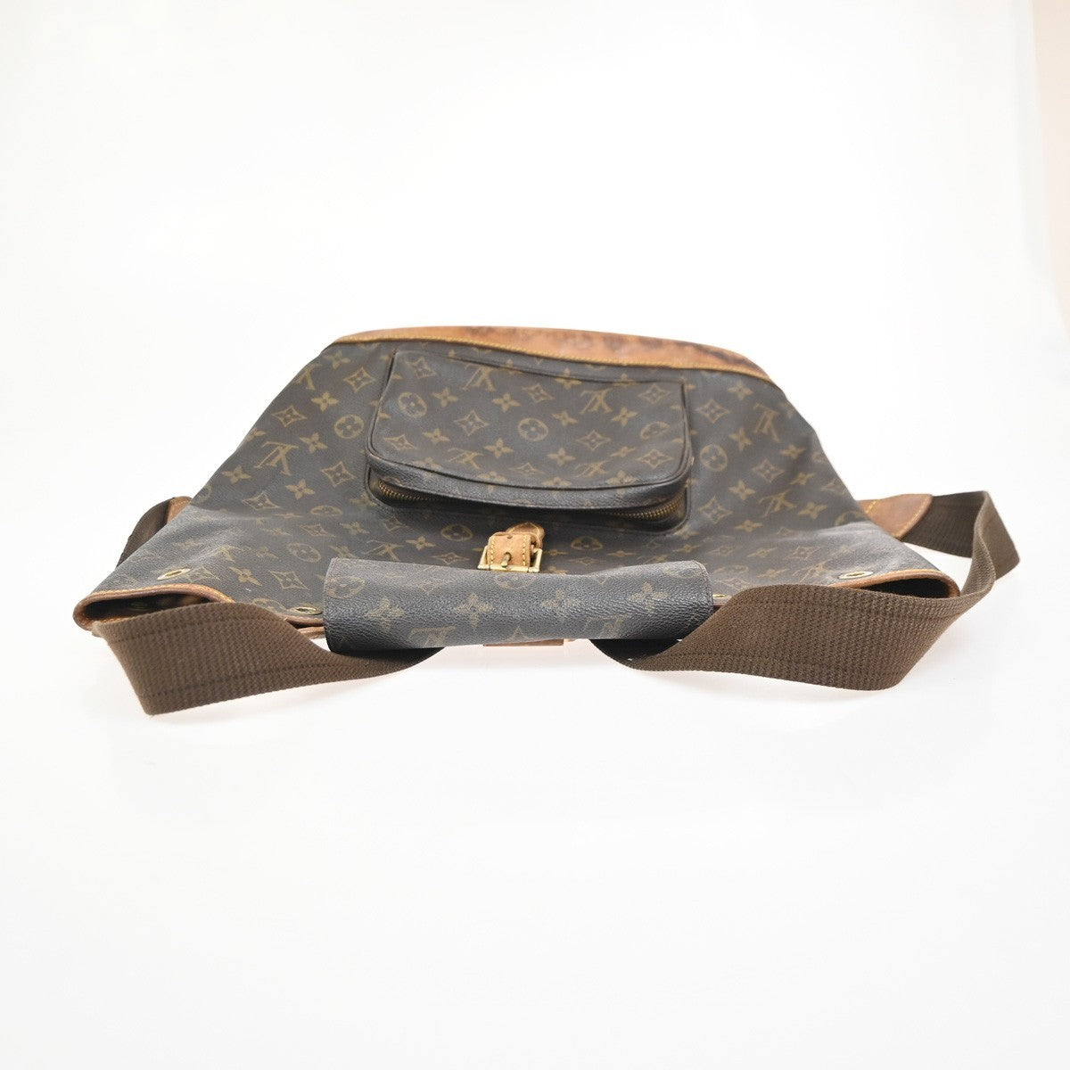 LOUIS VUITTON Montsouris GM Backpack Bag Monogram Leather Brown M51135 65ZA372