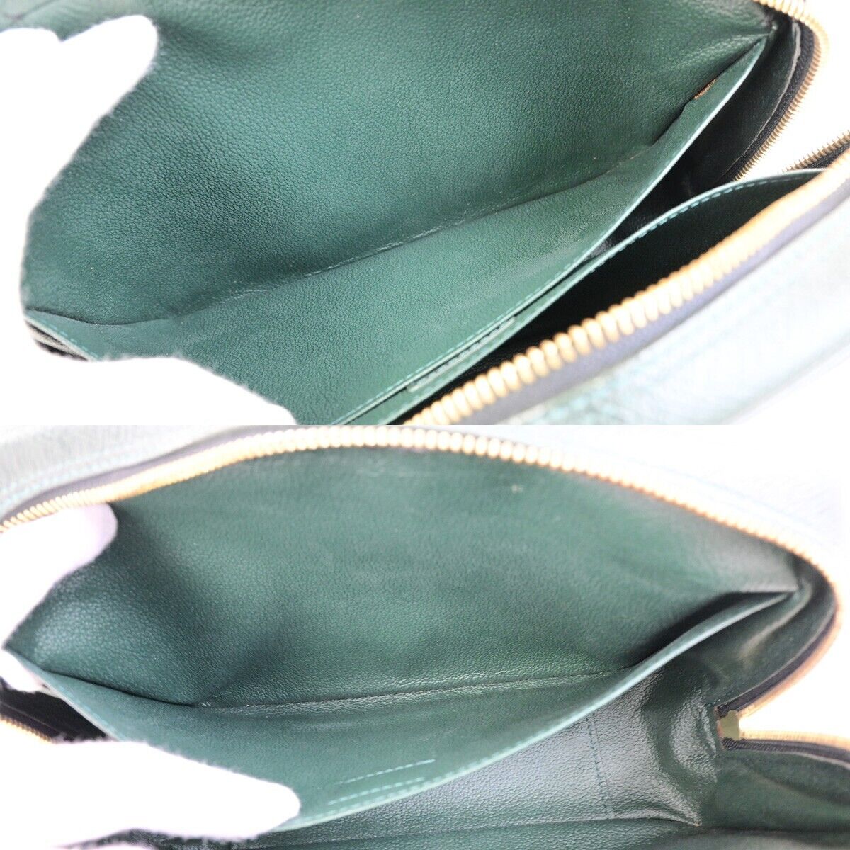 LOUIS VUITTON Trousse toilette GM Pouch Bag Taiga Leather Green M30214 67FB394