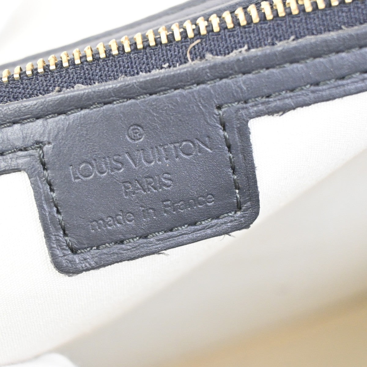 LOUIS VUITTON Alma Haut Hand Bag Monogram Mini Leather Blue M92202 80YJ018
