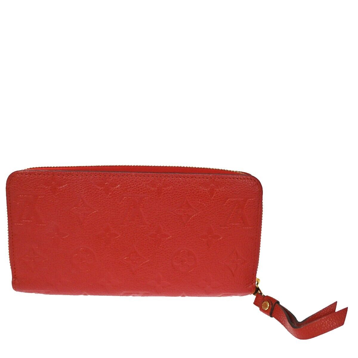 LOUIS VUITTON Zippy Wallet Long Monogram Empreinte Leather Red M60547 70SH120