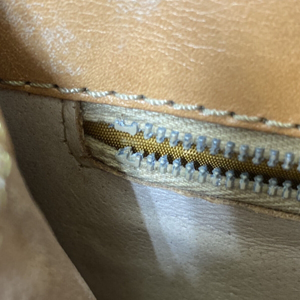 CELINE Macadam Pattern Horse Carriage Shoulder Bag PVC Leather Brown GHW 98YG603