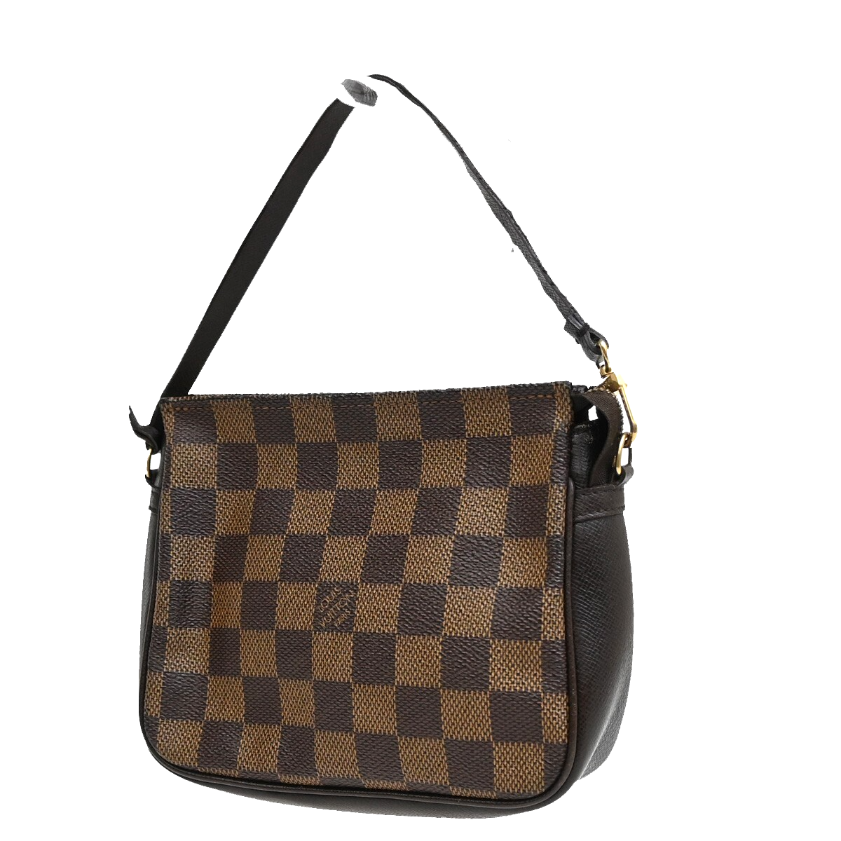 LOUIS VUITTON  Trousse Makeup Hand Bag Damier Ebene Leather Brown N51982 61FB538