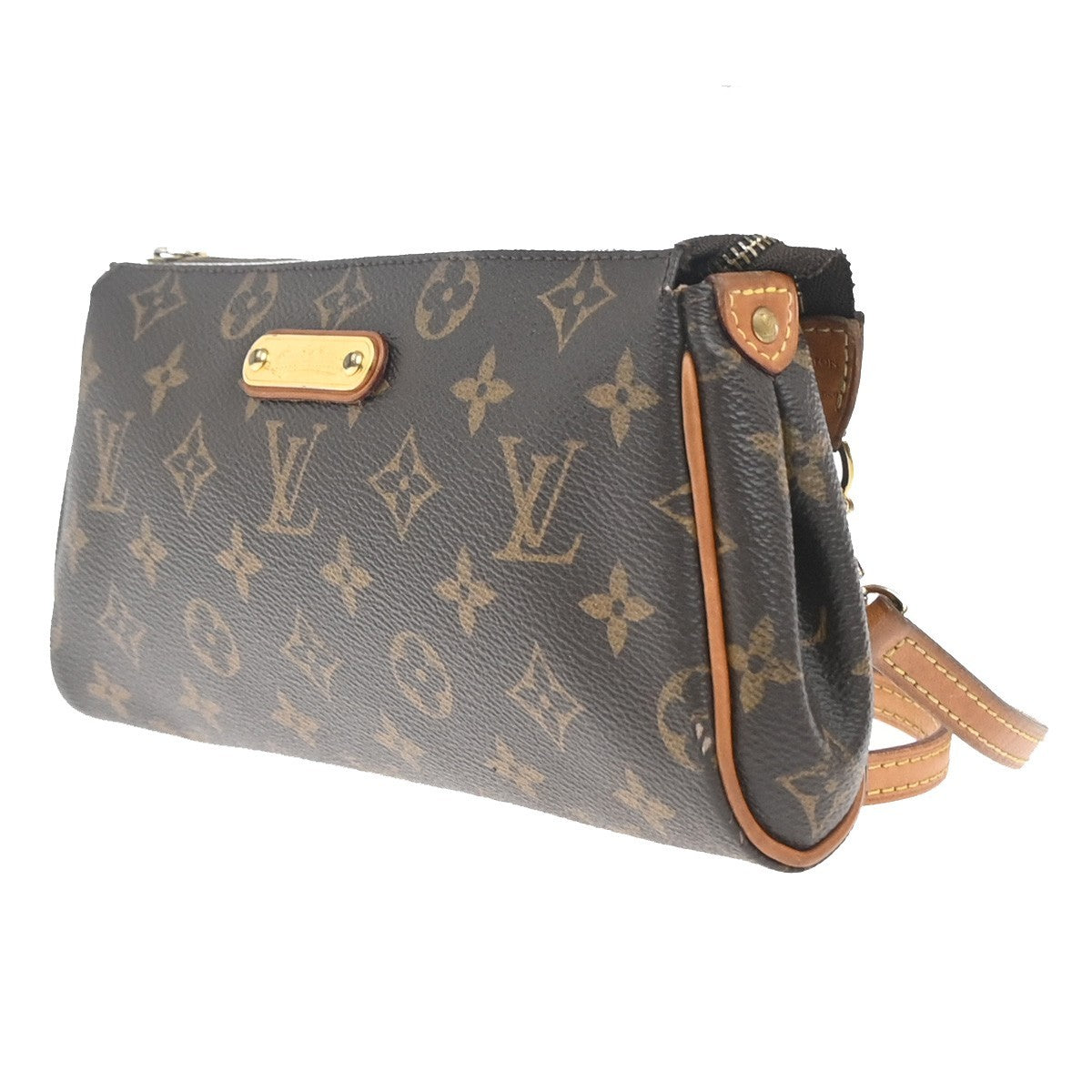 LOUIS VUITTON Eva 2Way Chain Shoulder Bag Monogram Leather Brown M95567 96KC617