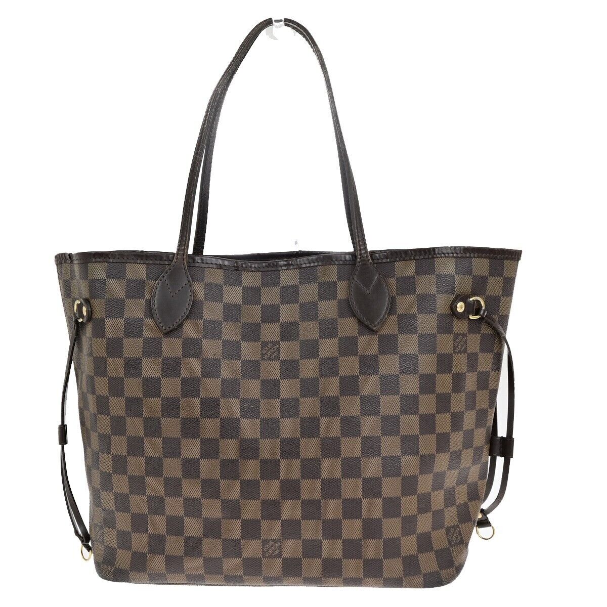 LOUIS VUITTON Neverfull MM Shoulder Bag Damier Ebene Leather BN N51105 78EC989