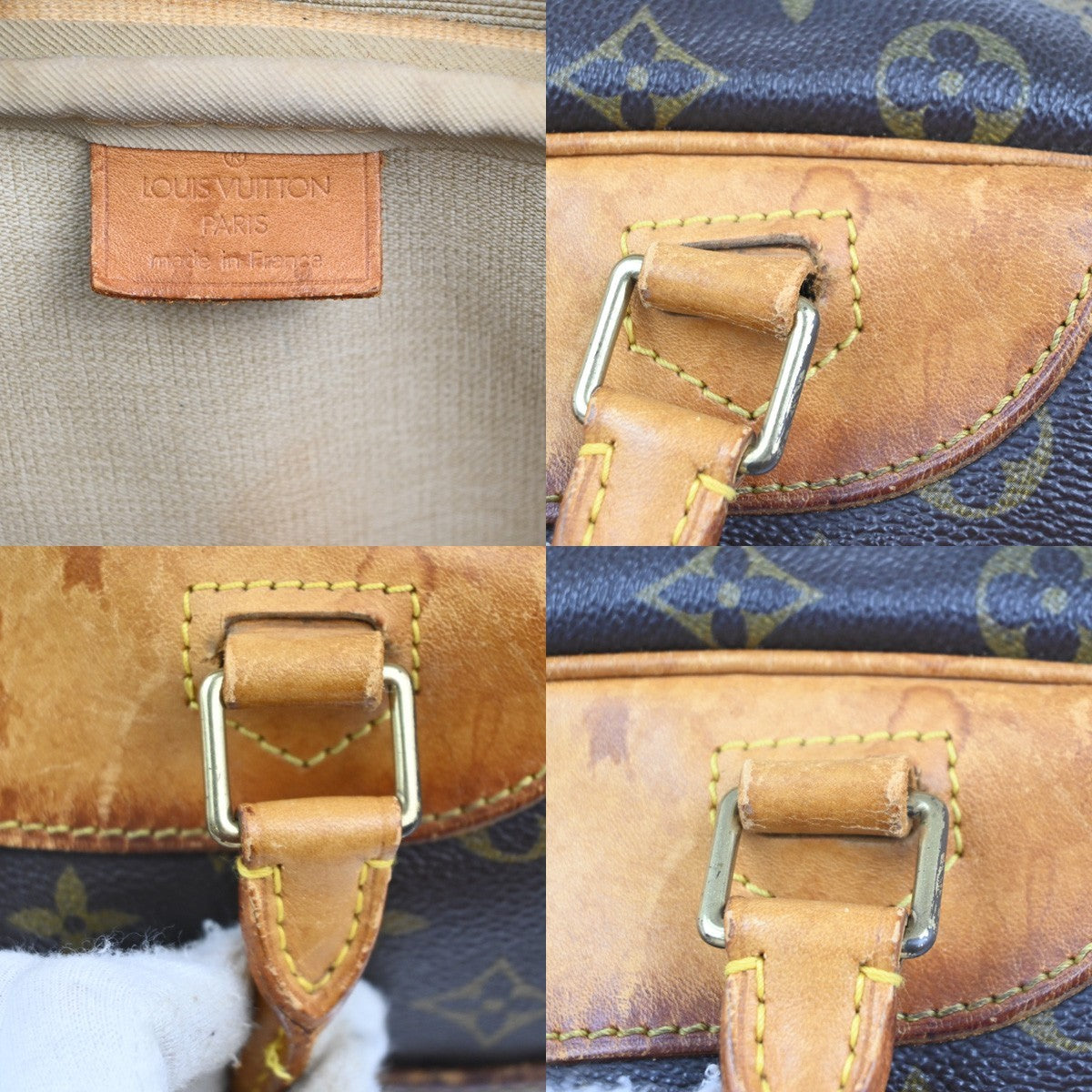 LOUIS VUITTON LV Logo Deauville Hand Bag Monogram Leather Brown M47270 69KC501