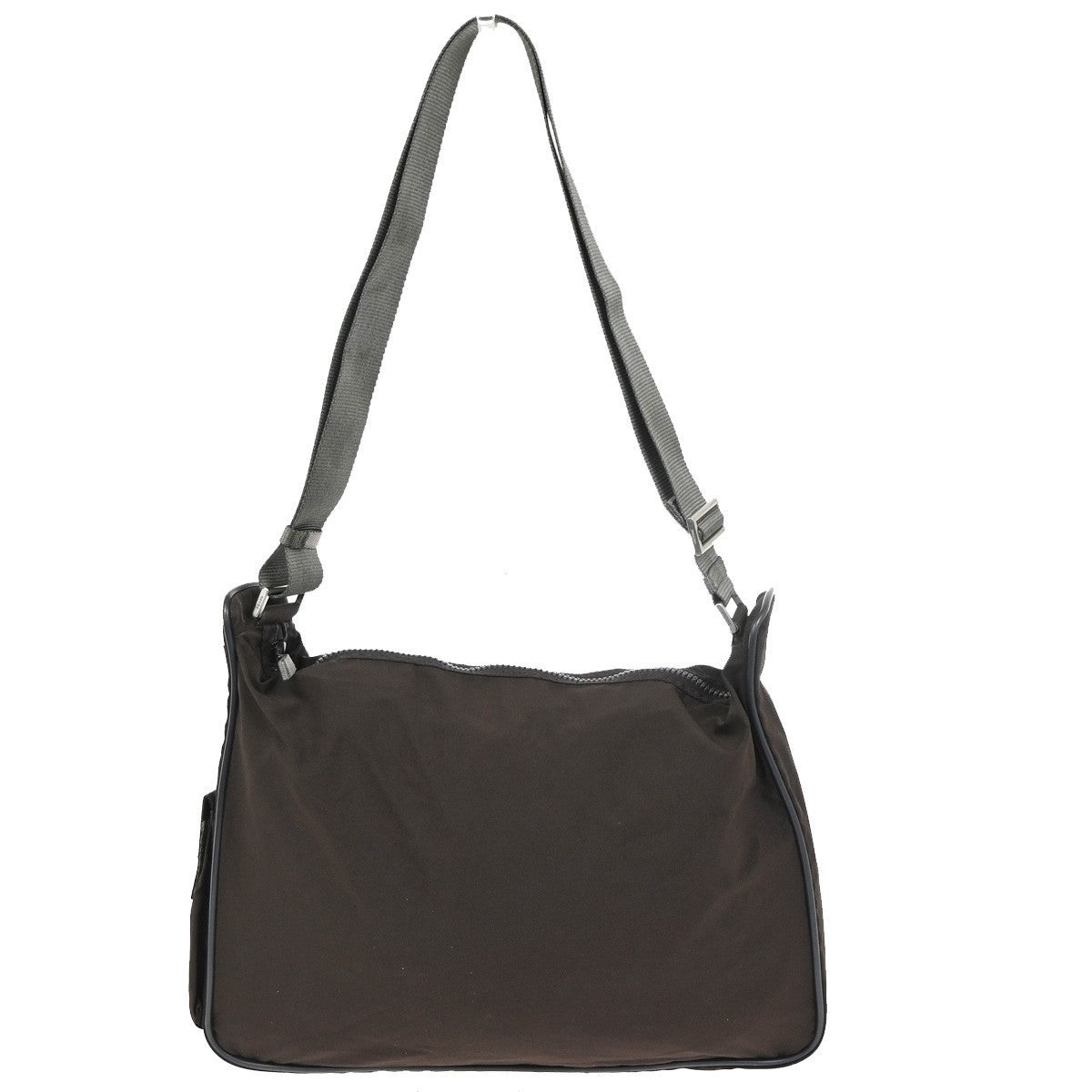 PRADA  Sport Line Shoulder Crossbody Bag Nylon Leather Canvas Brown SHW 01KD085