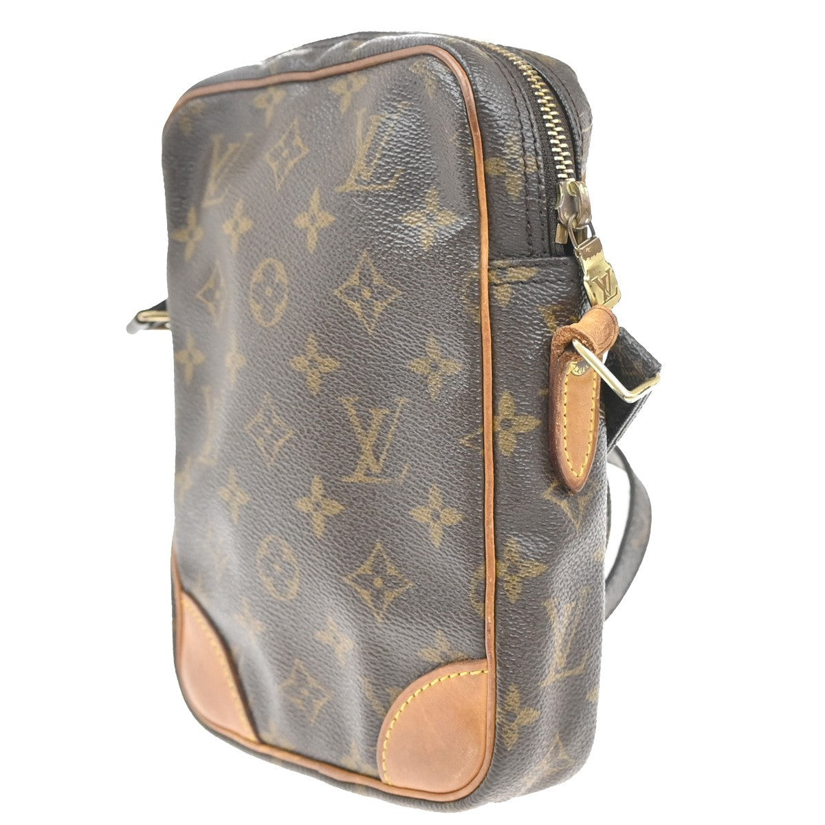 LOUIS VUITTON Danube Shoulder Bag Monogram Leather Brown France M45266 64KP584
