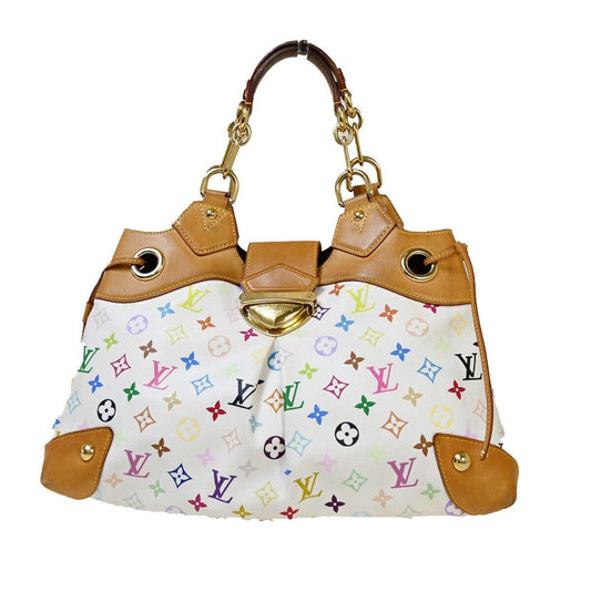 LOUIS VUITTON Ursula Chain Hand Bag Monogram Multi Leather White M40123 57EA904