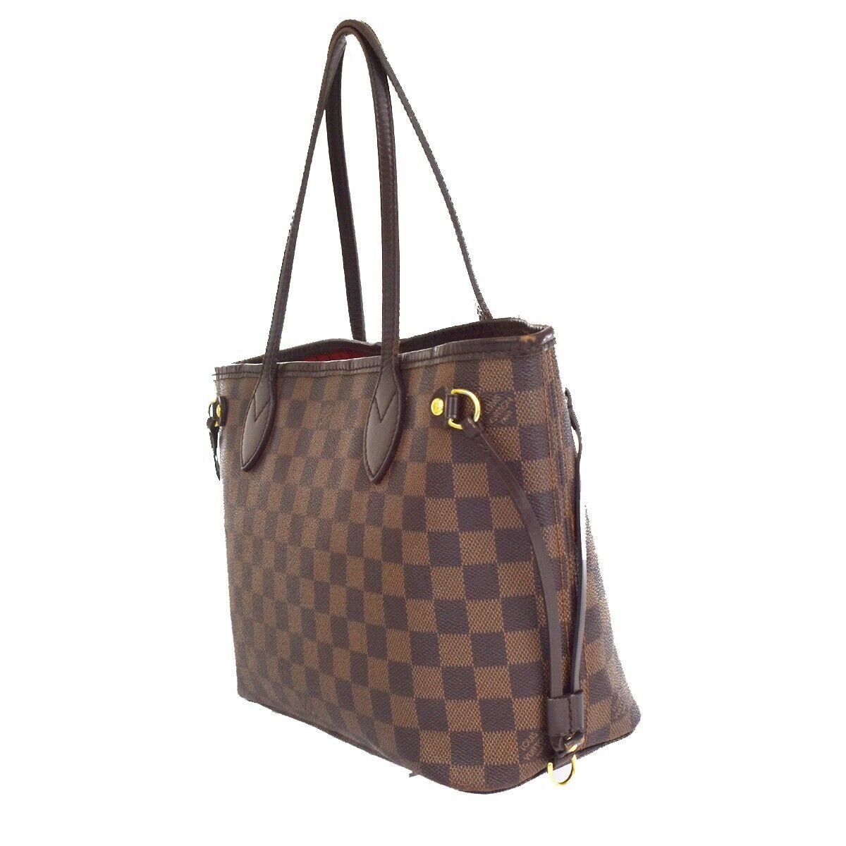 LOUIS VUITTON Neverfull PM Shoulder Tote Bag Damier Leather Brown N51109 17YE271