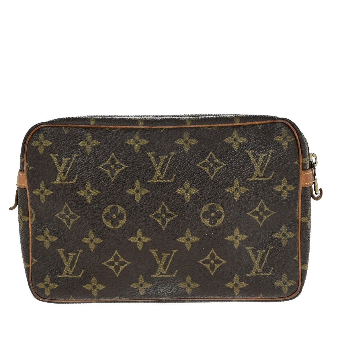 LOUIS VUITTON Compiegne 23 Clutch Hand Bag Monogram Leather Brown M51847 68EC900