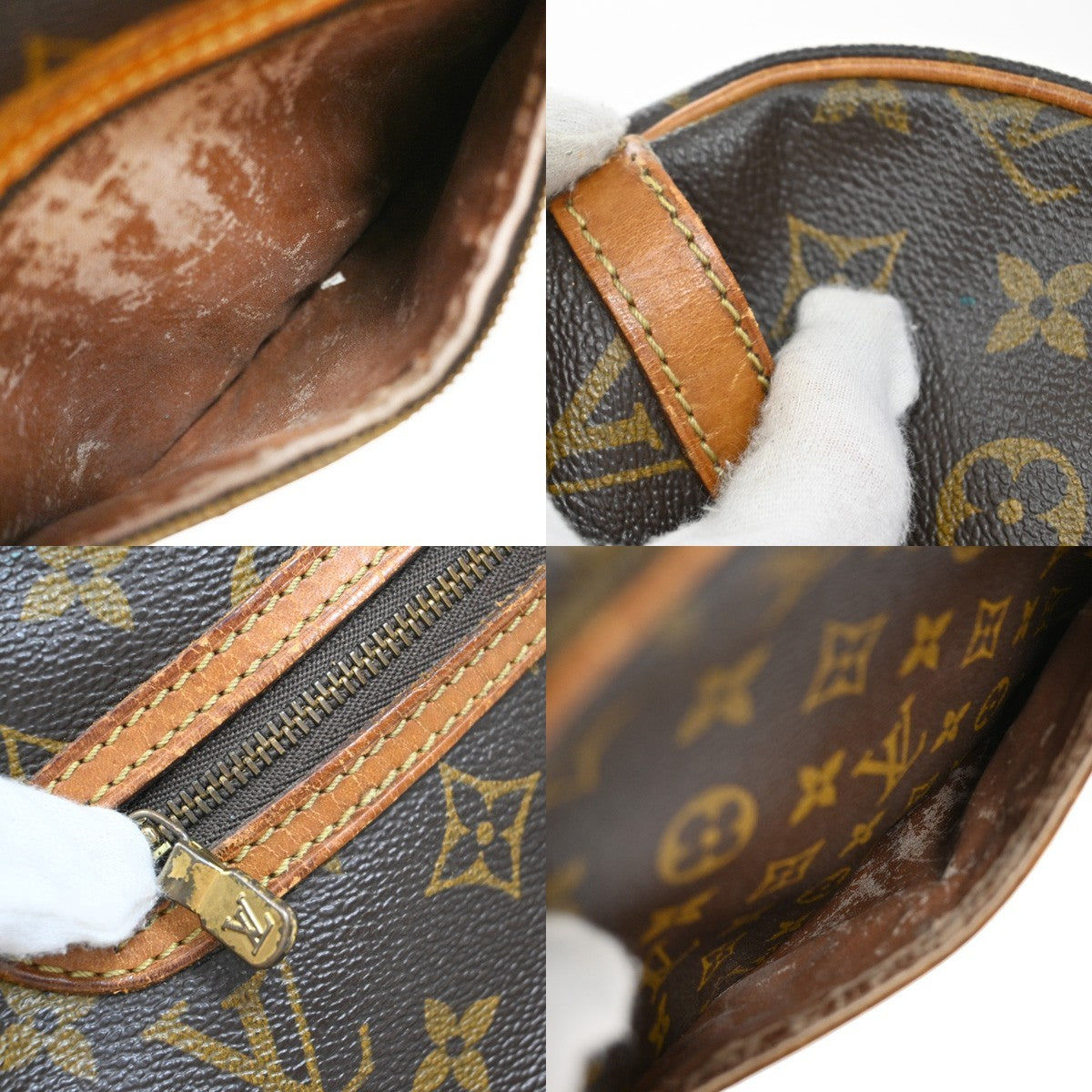 LOUIS VUITTON Senlis Shoulder Bag Monogram Leather Brown France M51222 67EF932