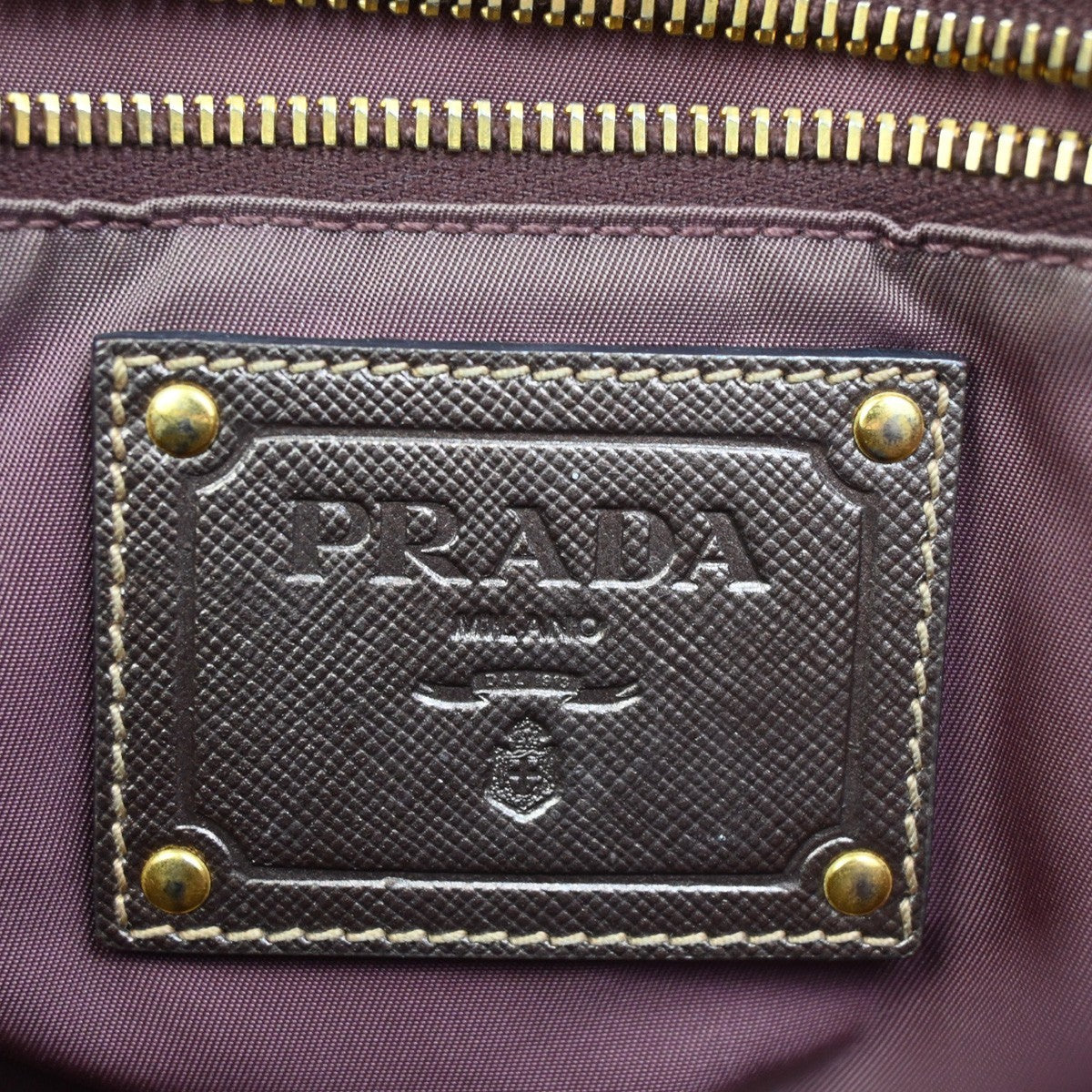 PRADA Logo Tote Shoulder Tote Bag Nylon Saffiano Leather Pink Red GHW 88KC483
