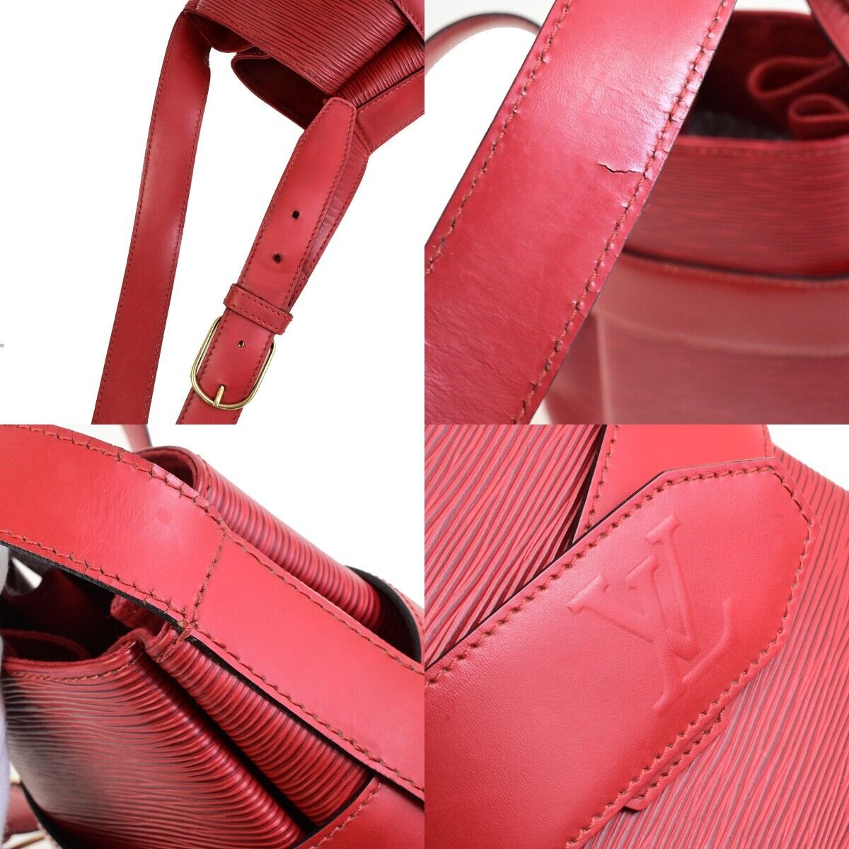 LOUIS VUITTON LV Sac De Paul PM Shoulder Bag Epi Leather Red M80197 34ED606