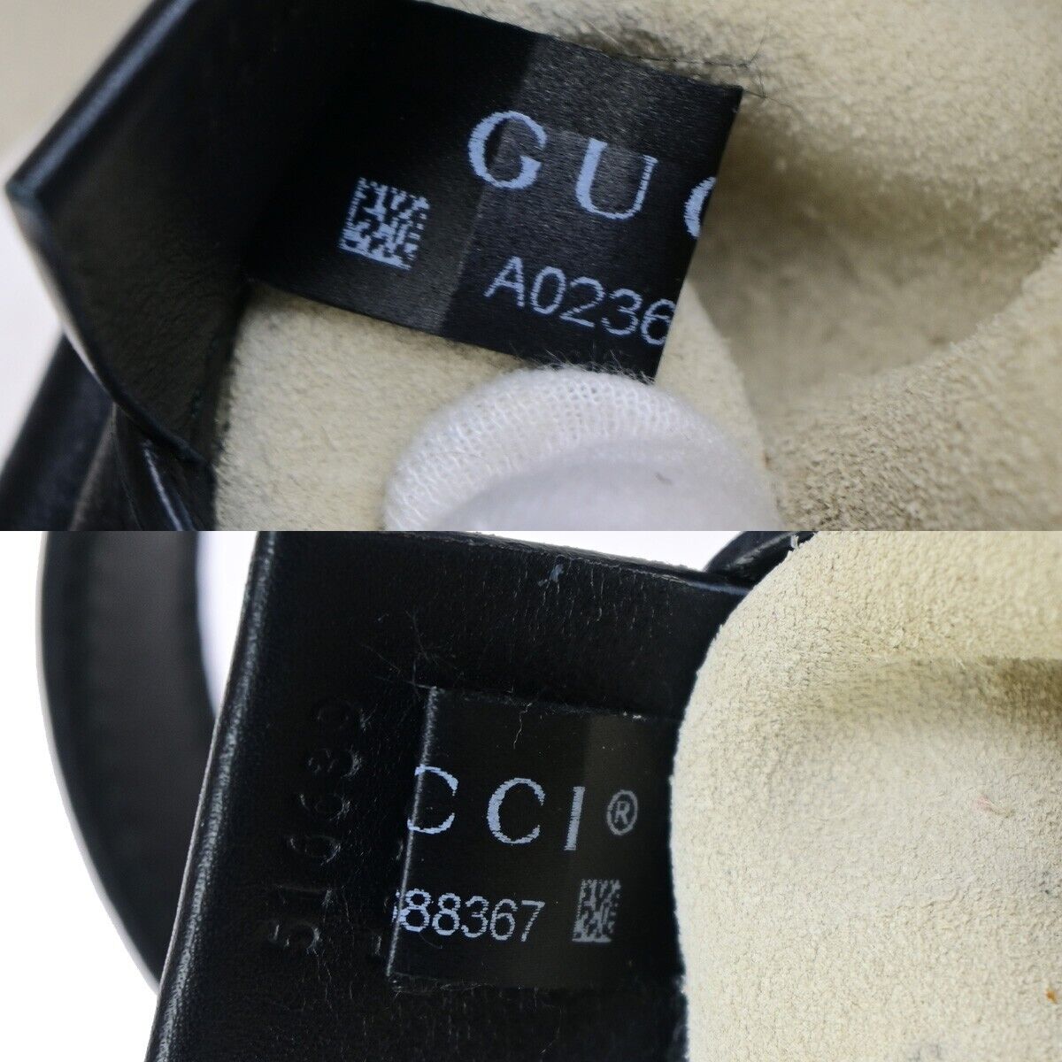 GUCCI GG Logo Print Drawstring Backpack Bag Leather White Italy 84FB214