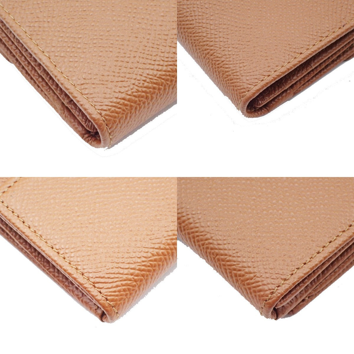 BVLGARI Logo Trifold Long Wallet Purse Leather Brown GHW Italy 04RL557