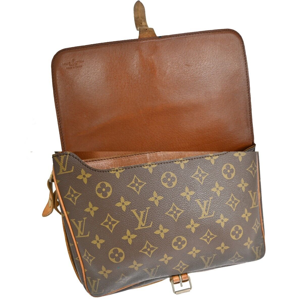 LOUIS VUITTON Cartouchiere GM Shoulder Bag Monogram Leather Brown M51252 64EA441