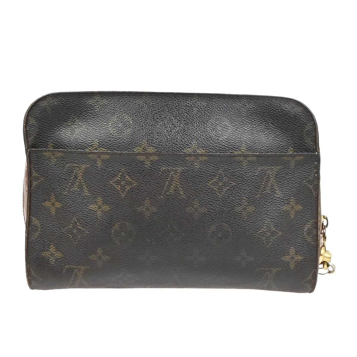 LOUIS VUITTON Orsay Clutch Hand Bag Monogram Leather Brown France M51790 08PA046
