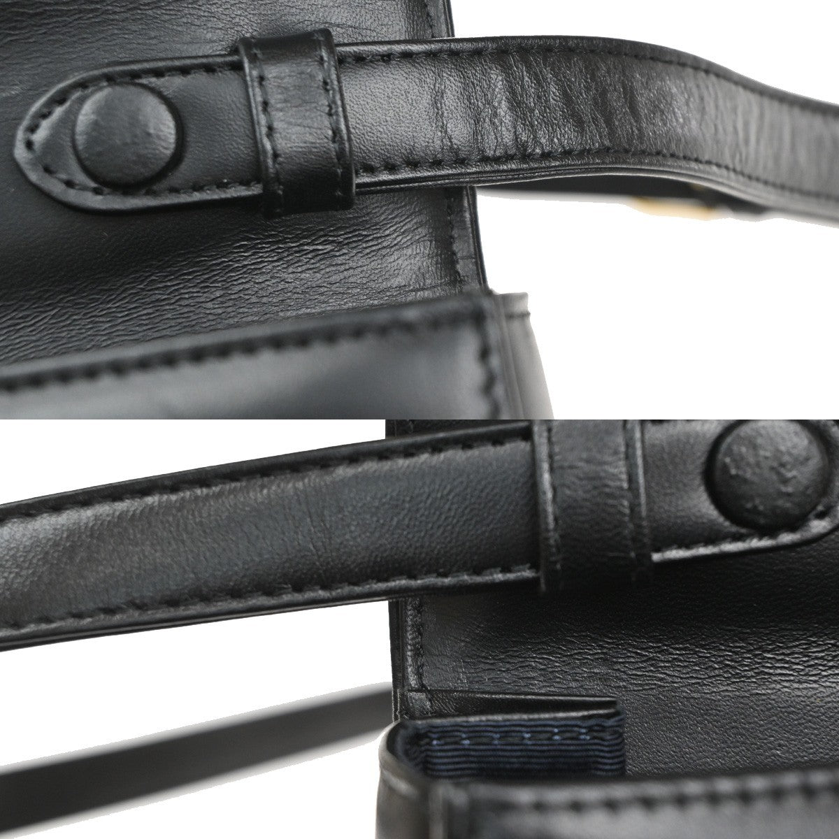 GIVENCHY Logo 2way Shoulder Hand Bag Leather Black GHW Japan 05MA543
