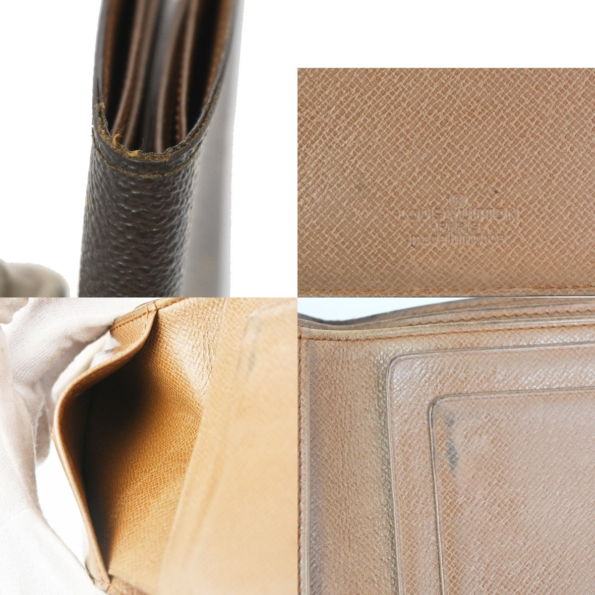 LOUIS VUITTON 2 Set Wallet Monogram Vernis Patent Leather Brown Bronze 63MA459