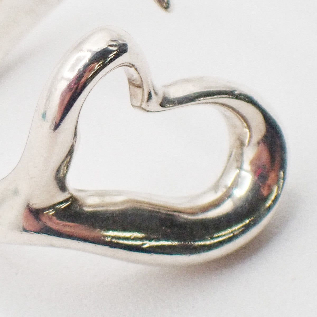 Tiffany & Co. Logo Open Heart  Elsa Peretti Ring US Size 6 Silver Ag 925 09KP564