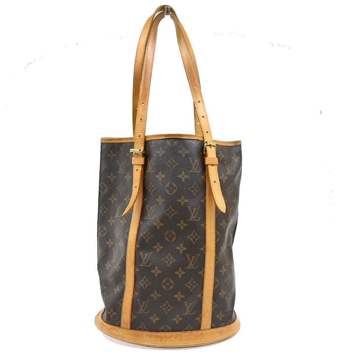 OUIS VUITTON BUCKET GM Shoulder Tote Bag Monogram Leather Brown M42236 65SA056
