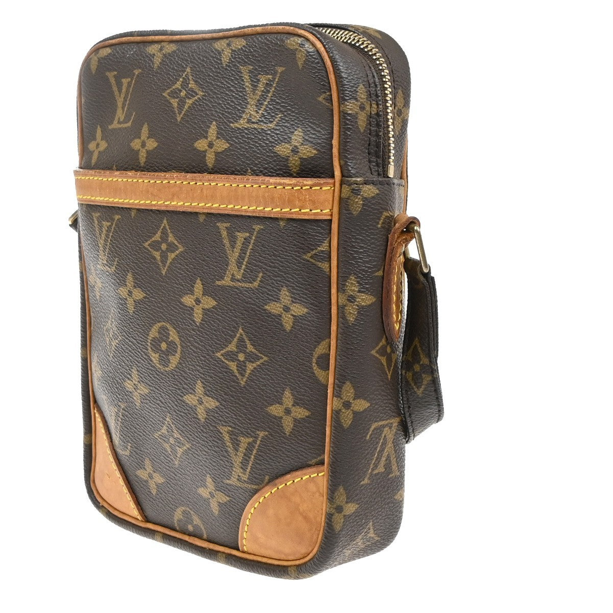 LOUIS VUITTON Danube Shoulder Bag Monogram Leather Brown France M45266 79MA624