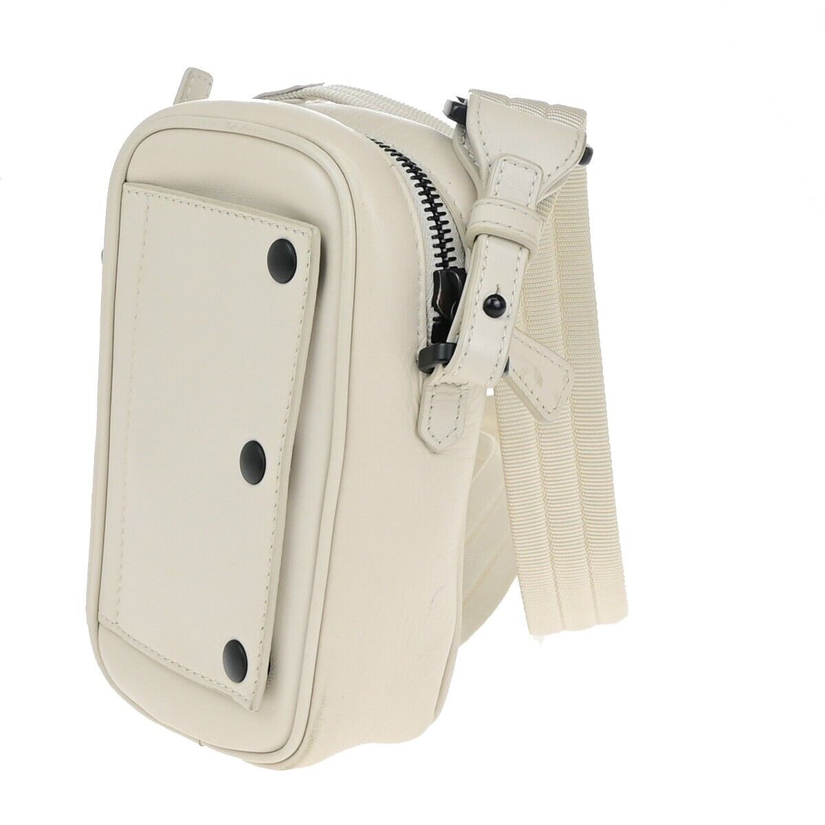 BOTTEGA VENETA Logo Mini Shoulder Bag Leather White Made in Italy 83EC630