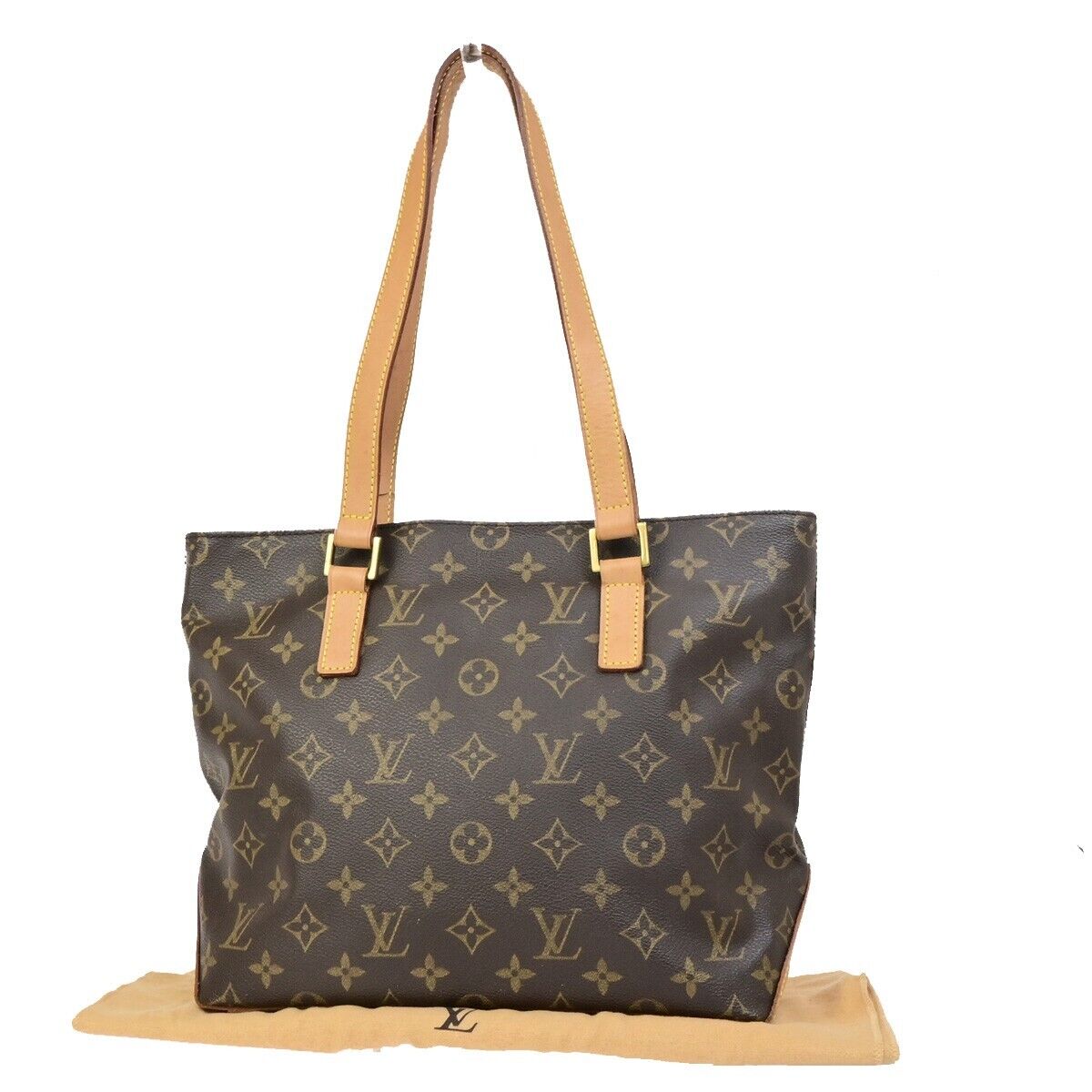 LOUIS VUITTON Cabas Piano Shoulder Bag Monogram Leather Brown M51148 73ED378