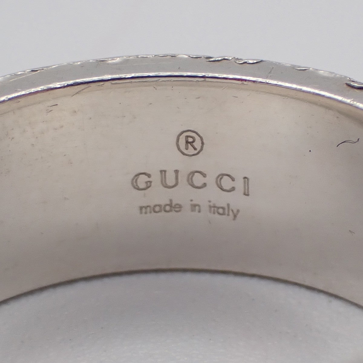 GUCCI G Logo Ring Silver 925 Size JP21 US9.5 Italy Accessory Italy 09KD094