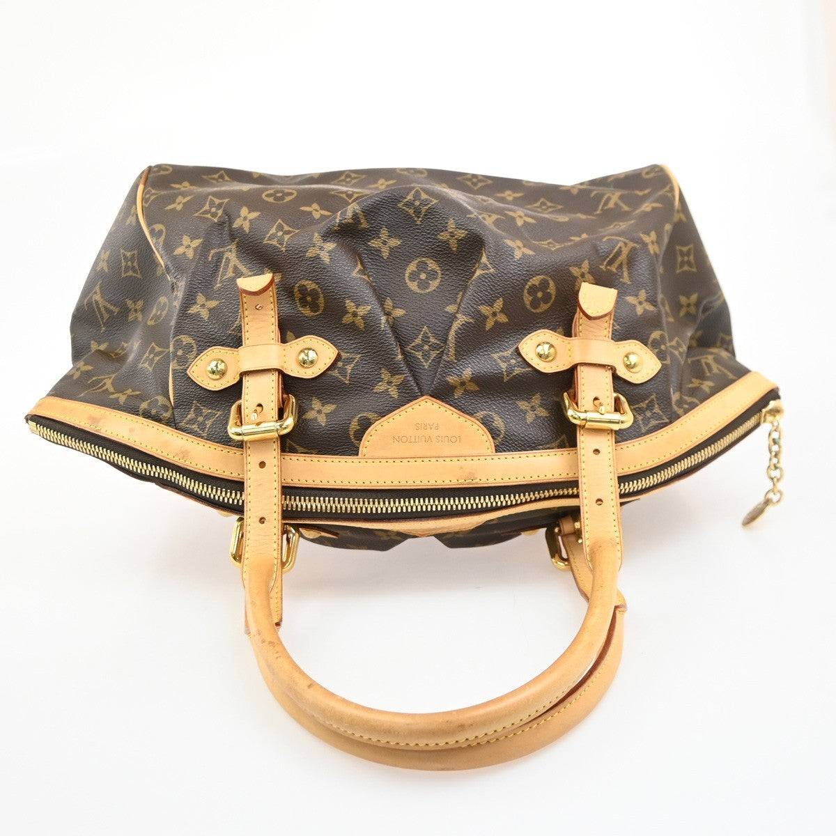 LOUIS VUITTON LV Tivoli GM Shoulder Bag Monogram Leather Brown M40144 95PA108