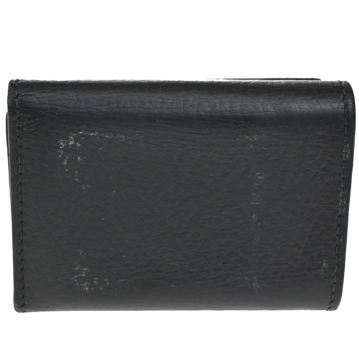 GUCCI GG Logo Marmont Trifold Mini Wallet Leather Black 523277 67MA033