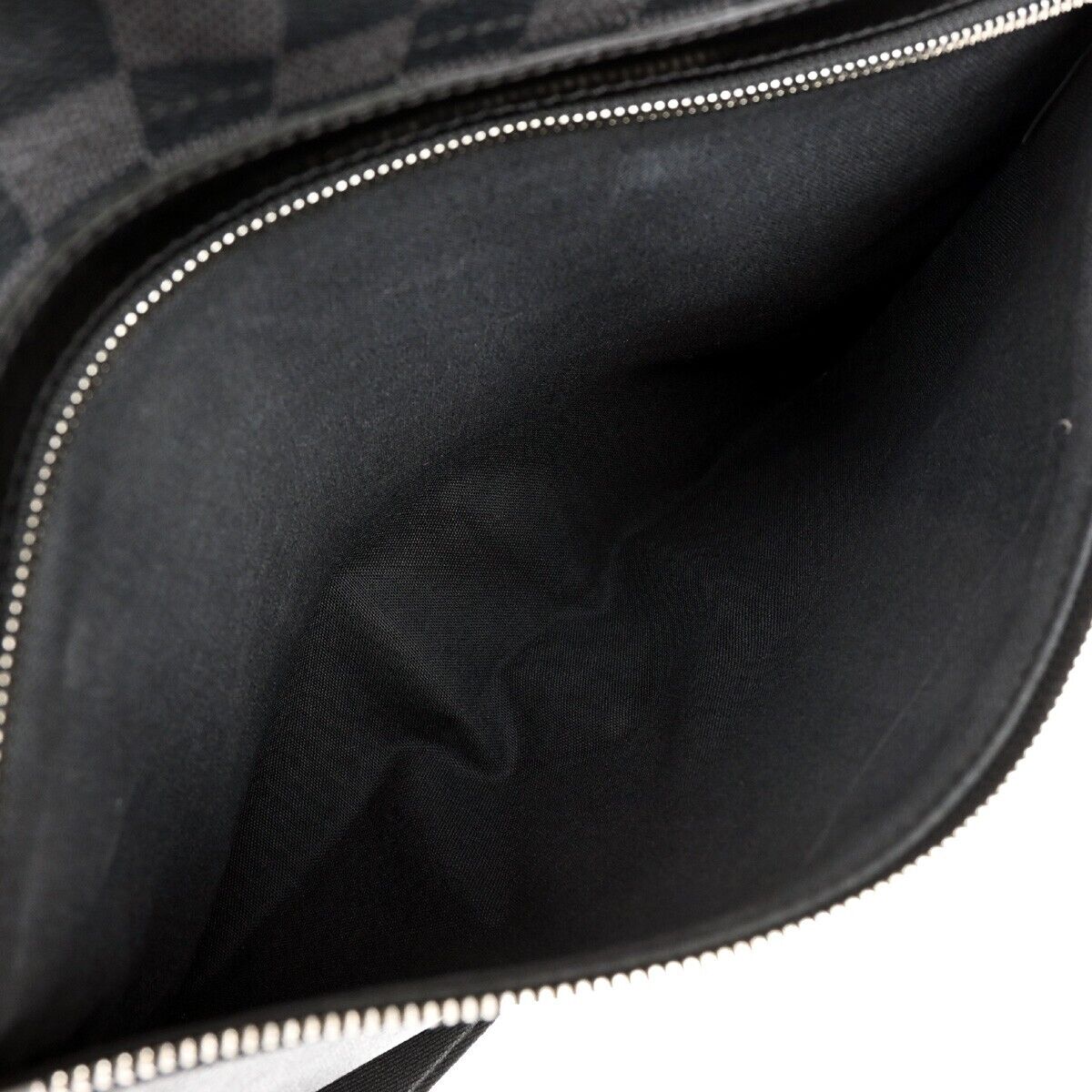 LOUIS VUITTON Daniel MM Shoulder Bag Damier Graphite Leather BK N58029 12YE469