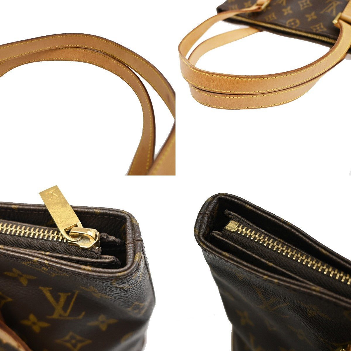LOUIS VUITTON Cabas Piano Shoulder Bag Monogram Leather Brown M51148 20CA259