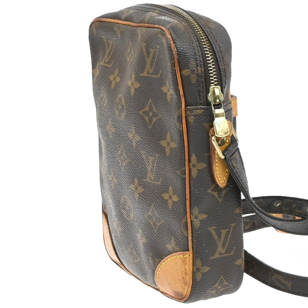 LOUIS VUITTON Danube Shoulder Bag Monogram Leather Brown France M45266 33SA093