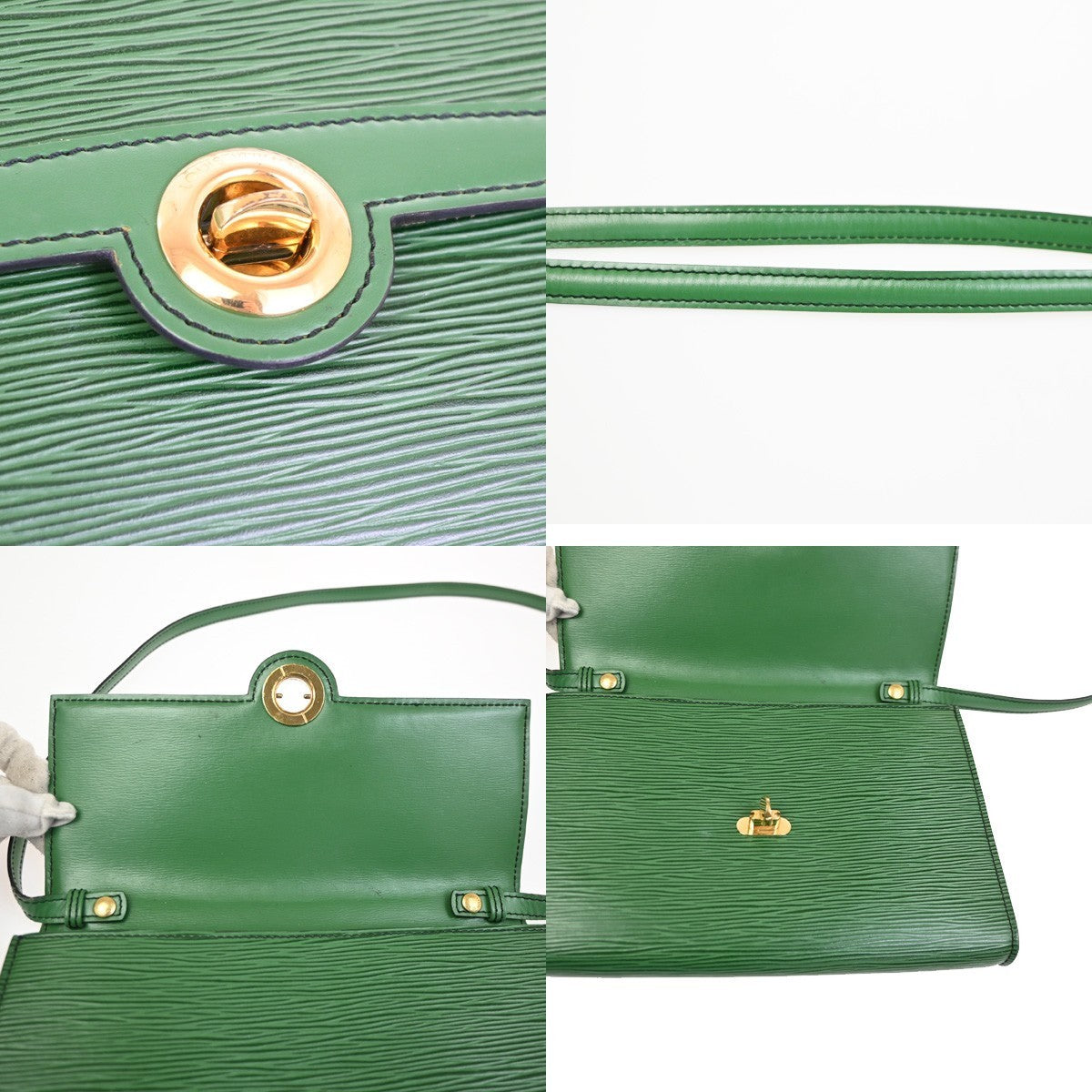 LOUIS VUITTON LV Arche 2Way Shoulder Clutch Bag Epi Leather Green M52574 32KP518
