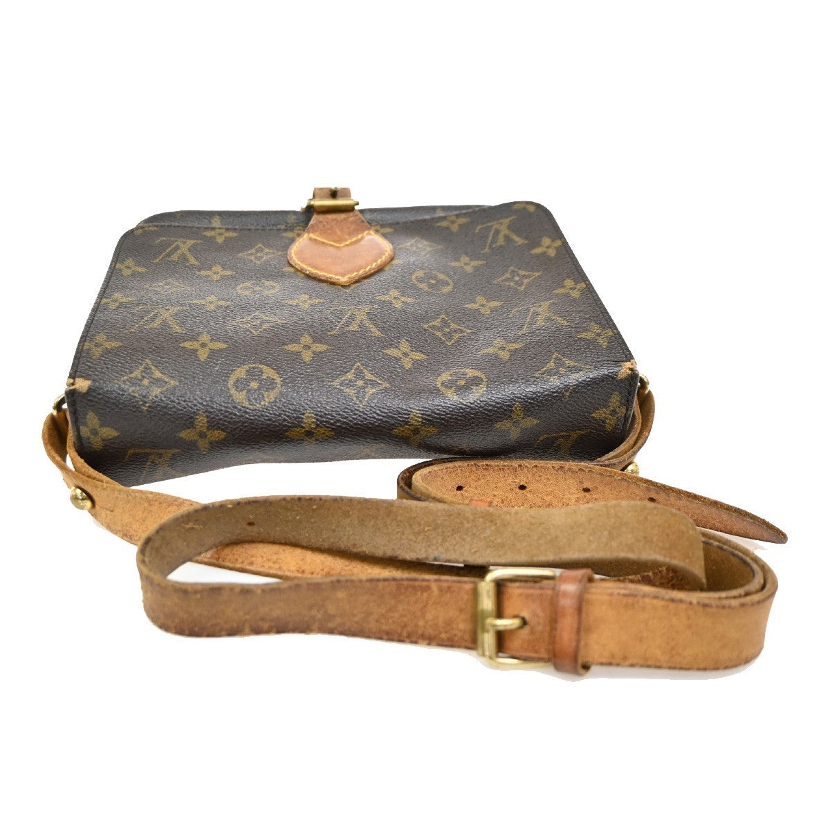 LOUIS VUITTON Cartouchiere MM Shoulder Bag Monogram Leather Brown M51253 69KB815
