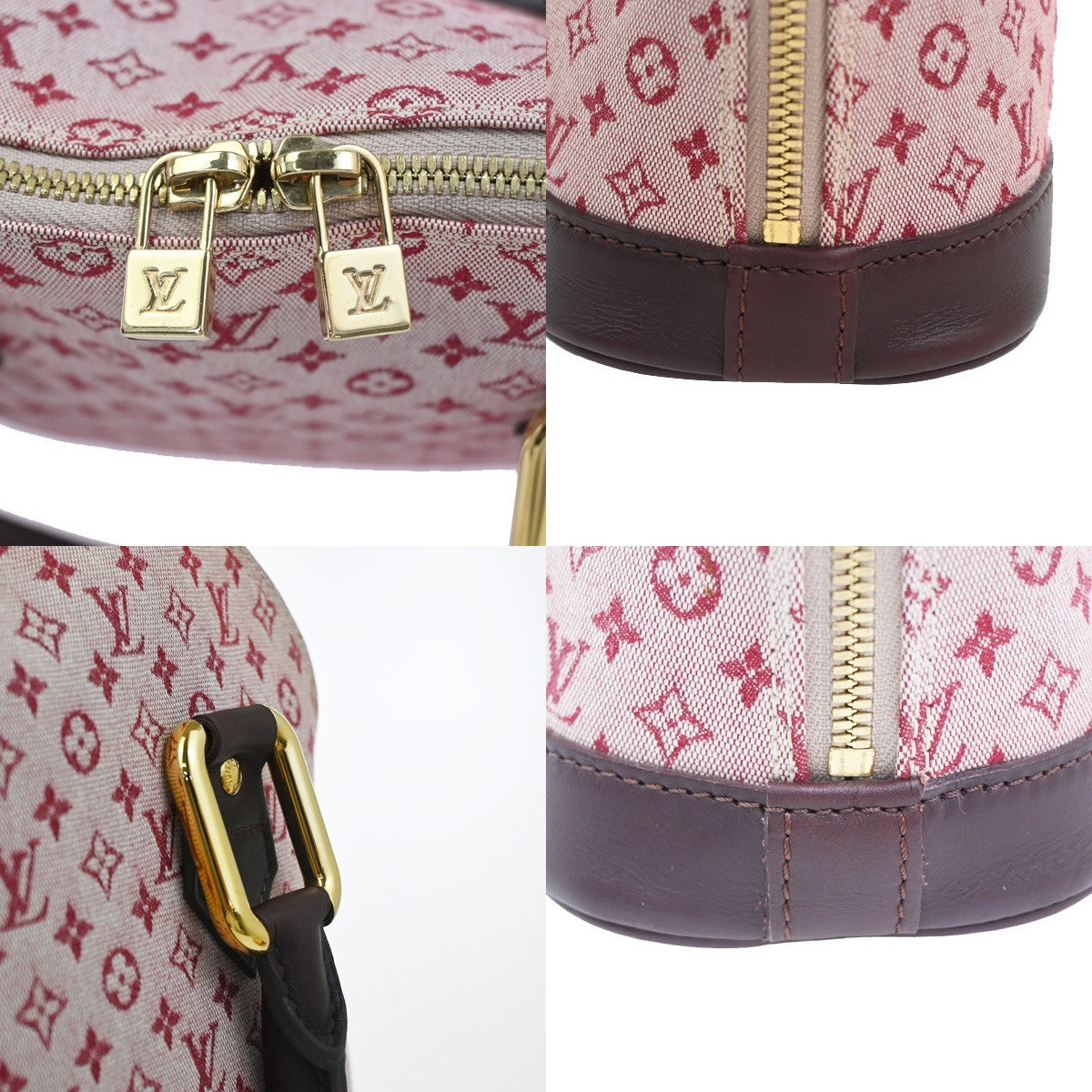 LOUIS VUITTON Alma Haut Hand Bag Monogram Mini Leather Cherry M92204 22RL983
