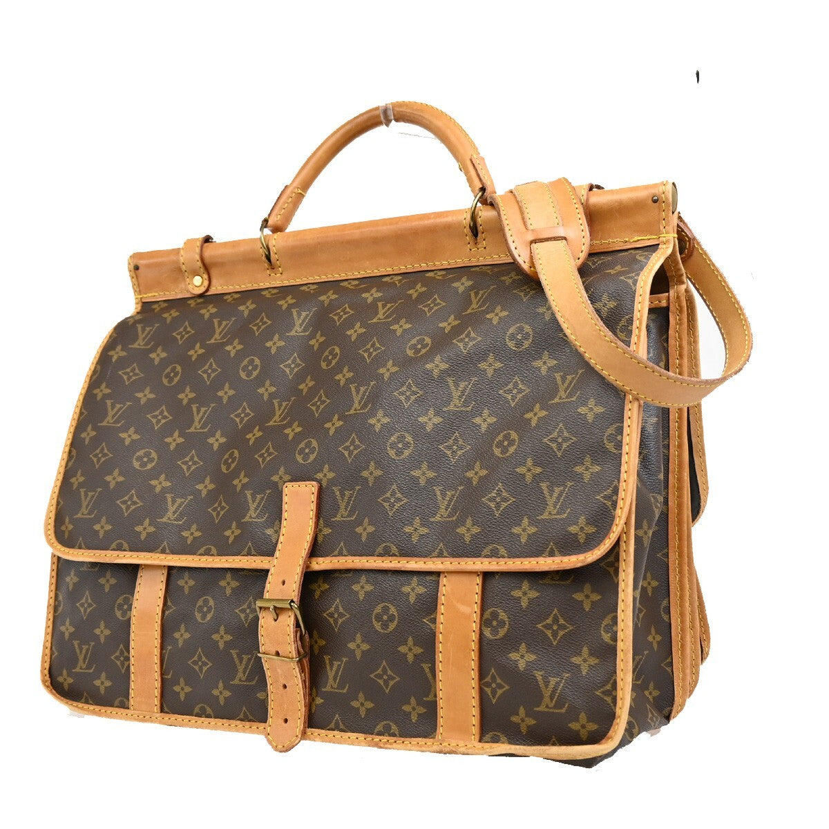 LOUIS VUITTON LV Sac Kleber Shoulder Bag Monogram Leather Brown M58122 13FB539